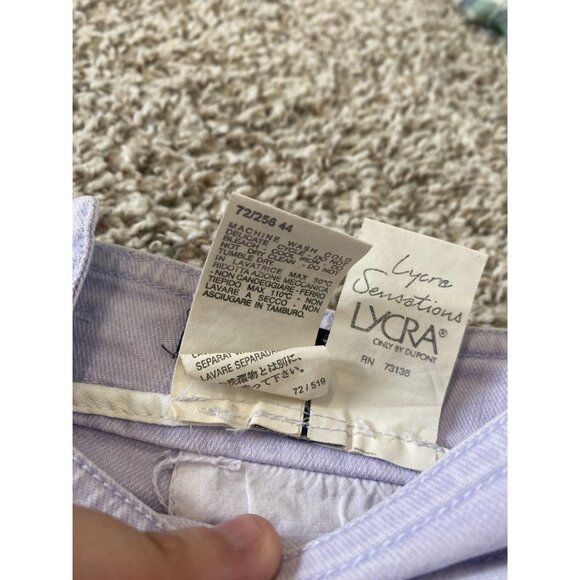 ⭐ 3/$15 Vintage Weekend MaxMara Size 10 Light Purple Pleated Denim Mini Skirt - Picture 5 of 11